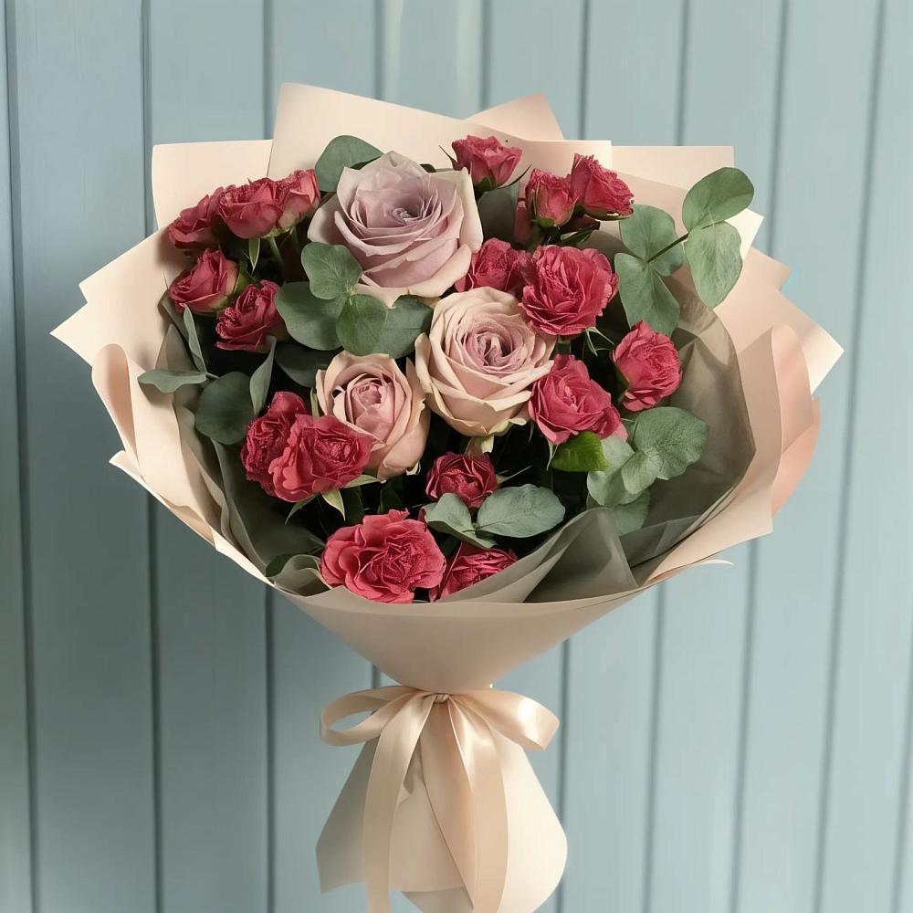 Букет цветов из: Гвоздики и Розы в Гнилом