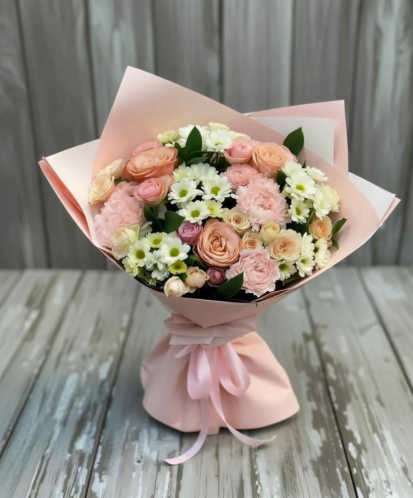 Букет цветов из: Гвоздики, Розы и Хризантемы в Гнилом