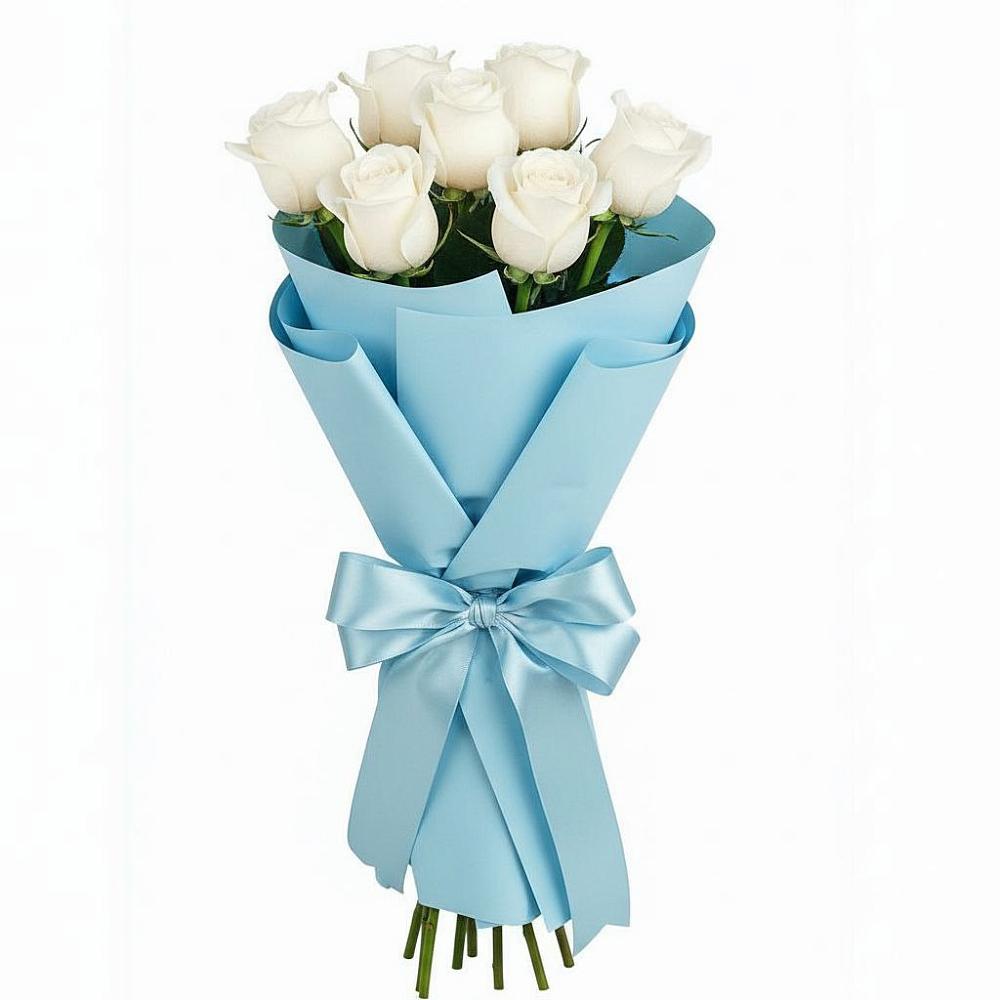 Букет 7 белых роз Проуд в Гнилом