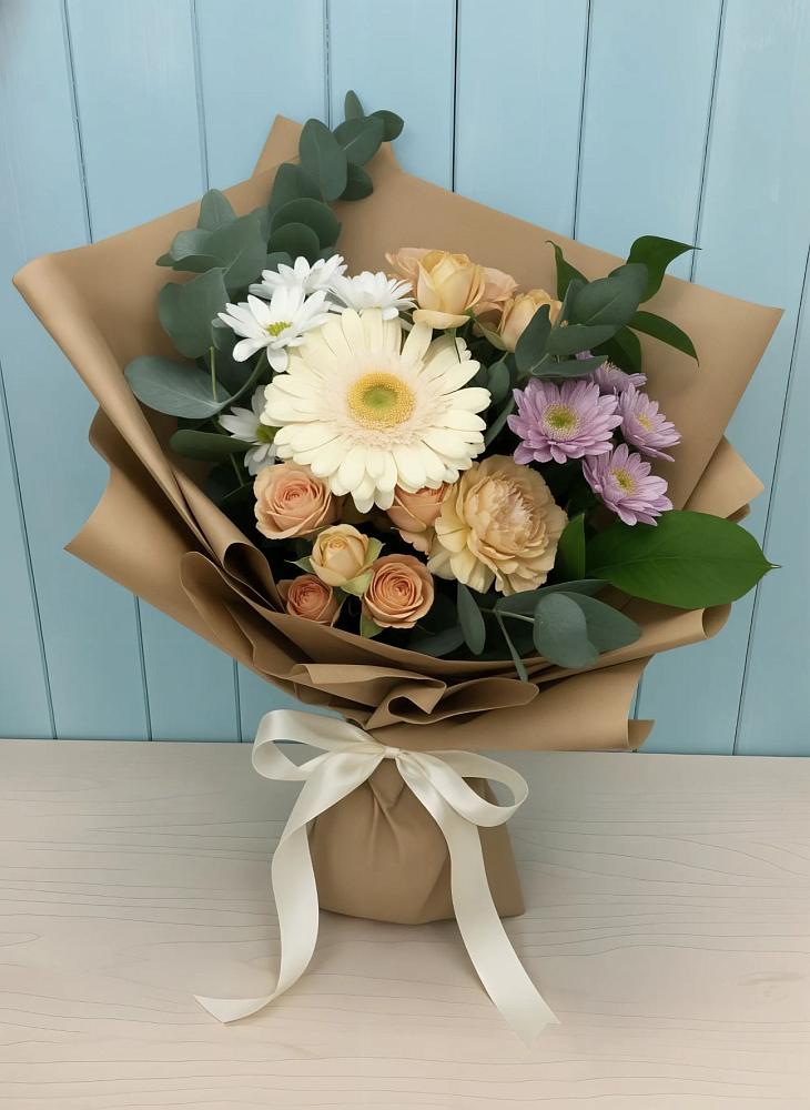 Букет цветов из: Герберы и Хризантемы в Гнилом