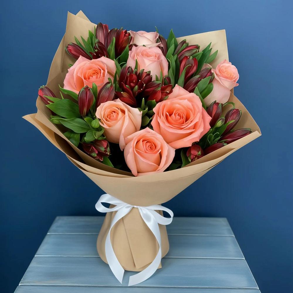 Букет цветов из: Розы и Альстромерии в Гнилом