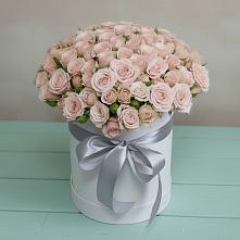 Цветочная композиция из Розы в шляпной коробке в Гнилом