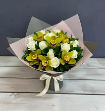 Букет цветов из:  Орхидеи и Розы в Гнилом