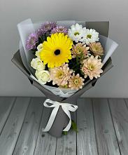 Букет цветов из:  Розы, Герберы и Хризантемы в Гнилом