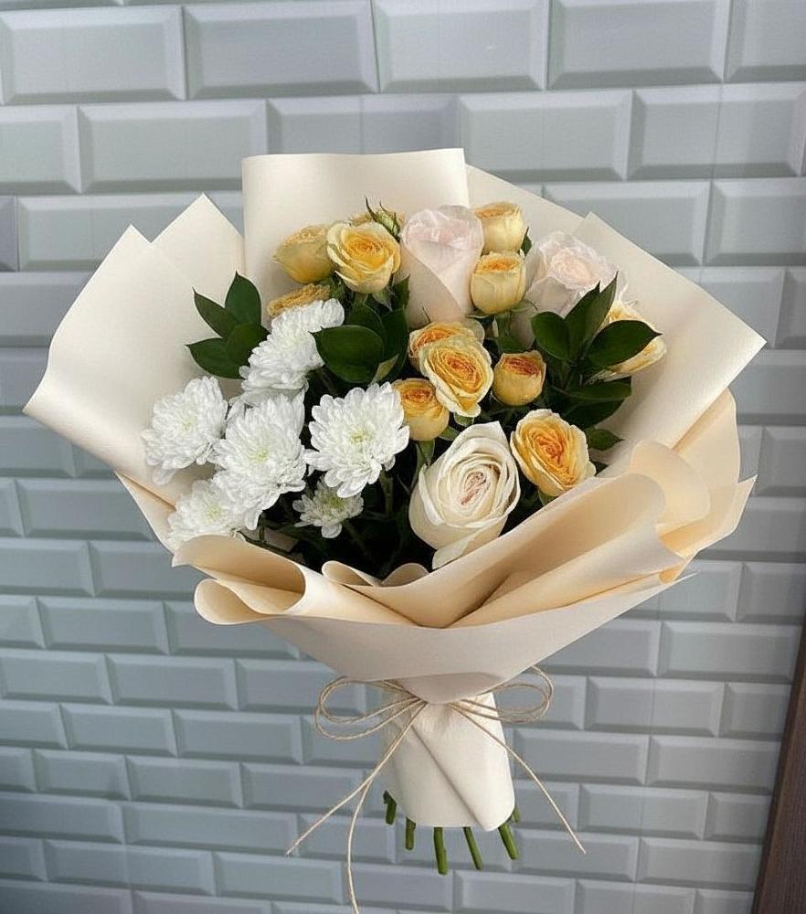 Букет цветов из: Розы и Хризантемы в Гнилом