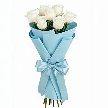 Букет 7 белых роз Проуд #REPLACE_PRED# Гнилом