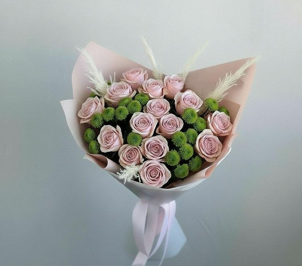 Букет цветов из: Розы и Хризантемы в Гнилом