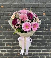 Букет цветов из:  Герберы и Хризантемы в Гнилом