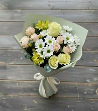 Букет цветов из:  Альстромерии, Розы и Хризантемы в Гнилом