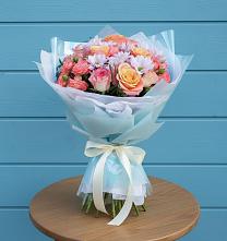 Букет цветов из:  Хризантемы и Розы в Гнилом