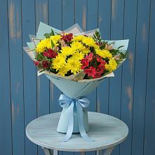 Букет цветов из:  Альстромерии и Хризантемы в Гнилом