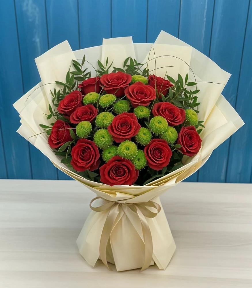 Букет цветов из: Розы и Хризантемы в Гнилом