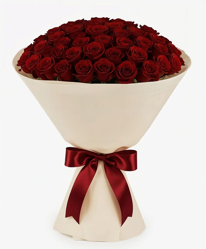 Букет 101 Бордовая роза Блэк Бакарра в Гнилом